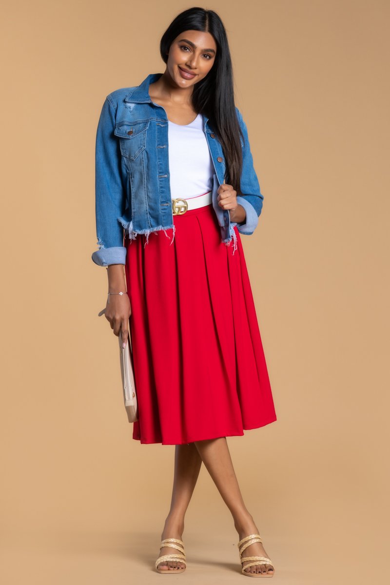 Brigitte Brianna Pleated Skirt